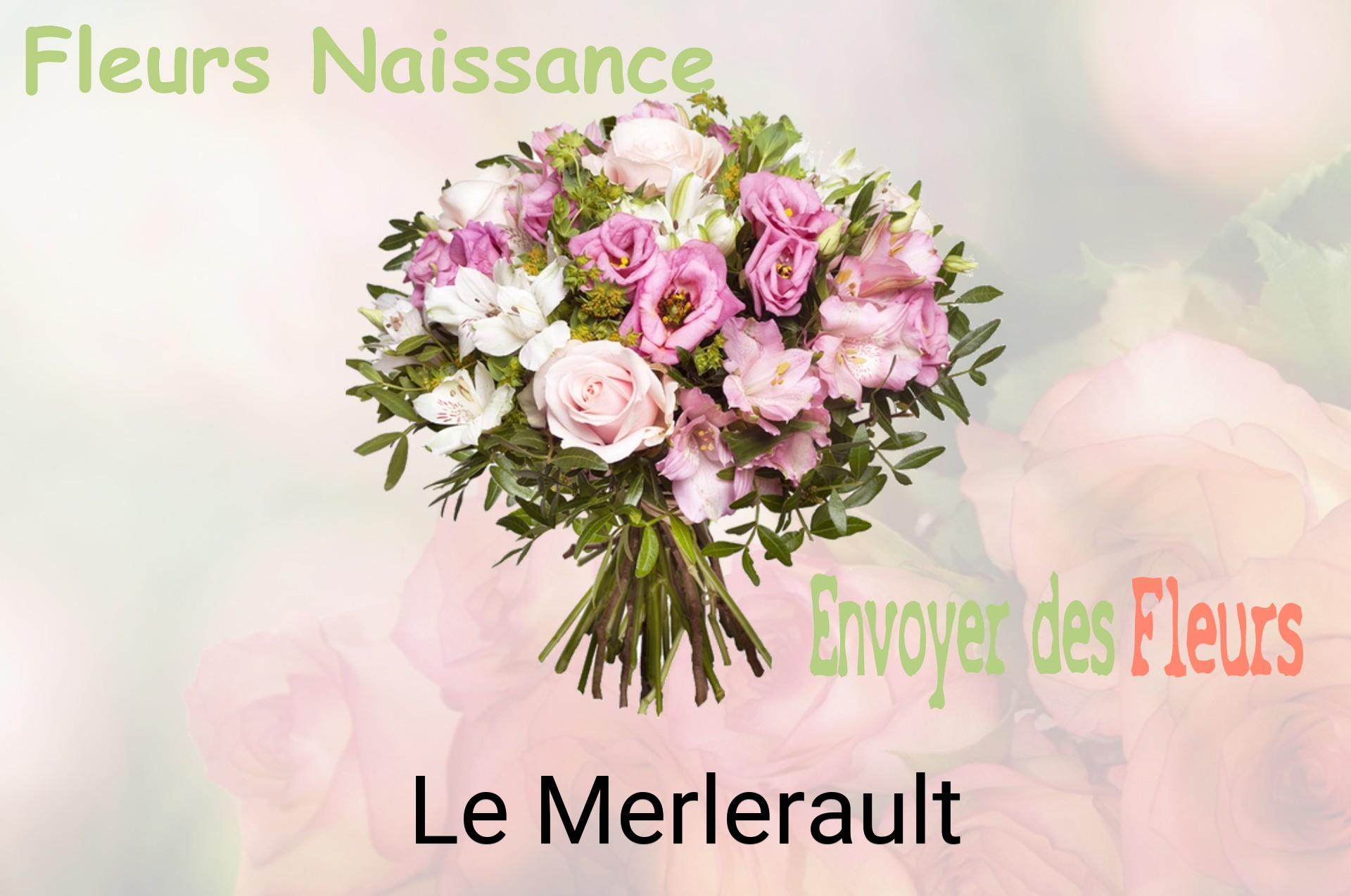 Bouquet de fleurs de naissance livré à Le Merlerault